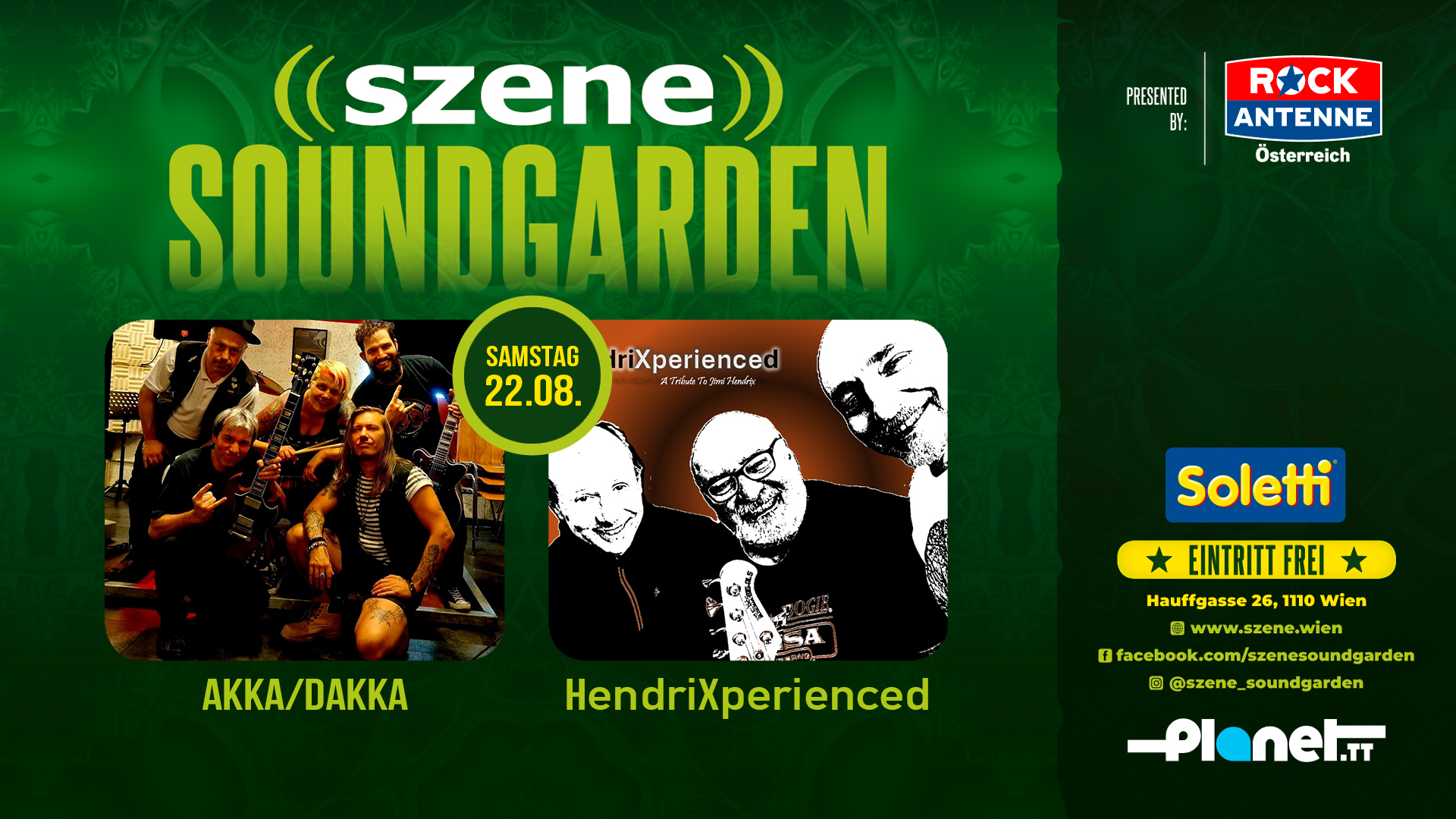 AKKA/DAKKA | HendriXperienced ((szene)) Soundgarden 2026 | Events